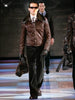 EMPORIO ARMANI - F/W 2005 BIKER LEATHER JACKET WITH SNAKESKIN DETAILS