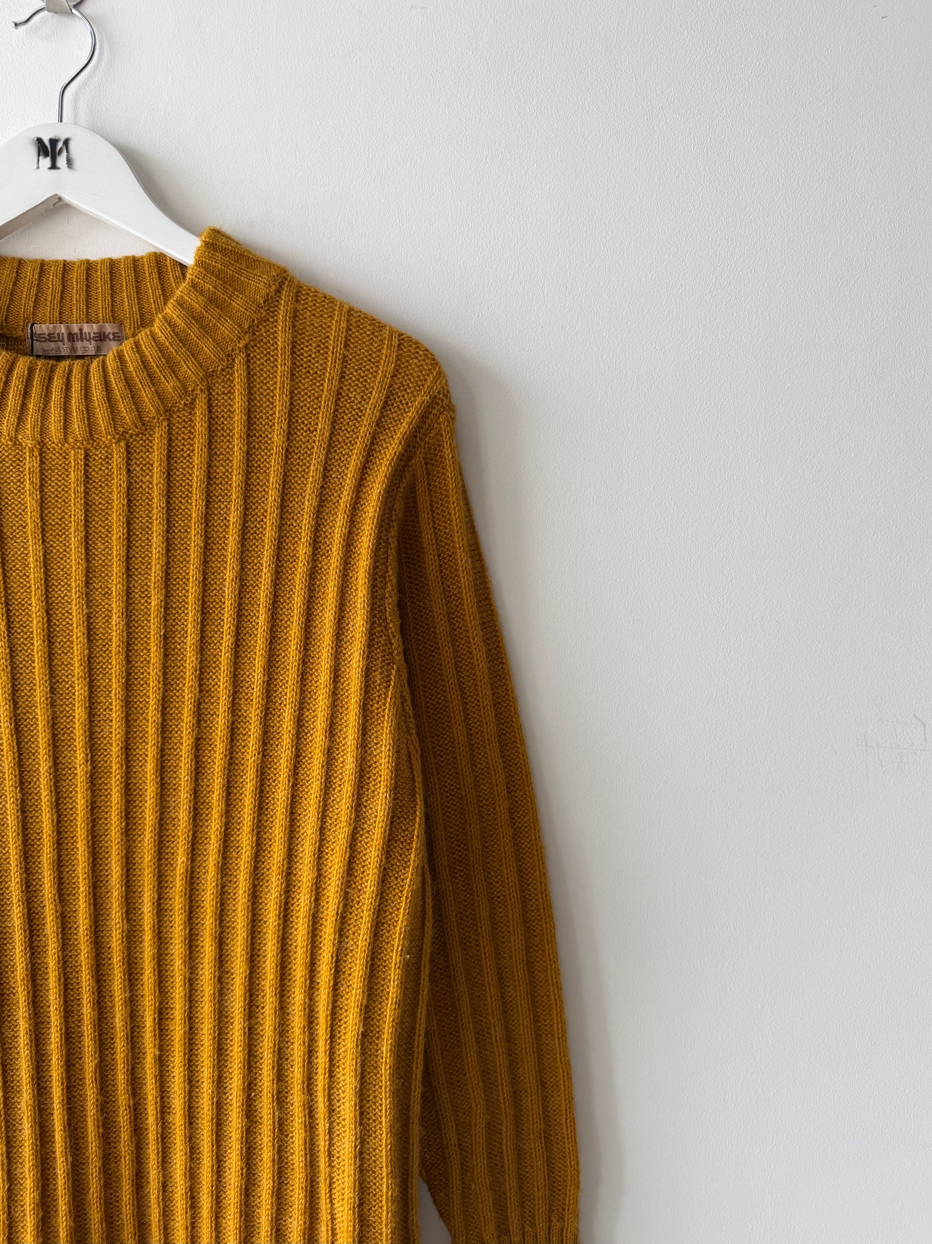 ISSEY MIYAKE - 1970s CHUNKY KNIT CREW NECK DRESS