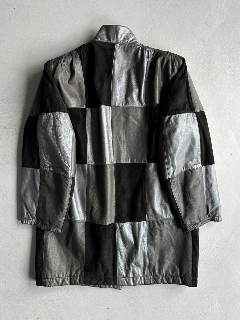 LA MATTA - 1980s PATCHWORK LEATHER AND SUEDE JACKET