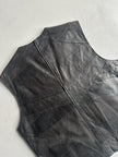 1990s LEATHER ZIPPED VEST