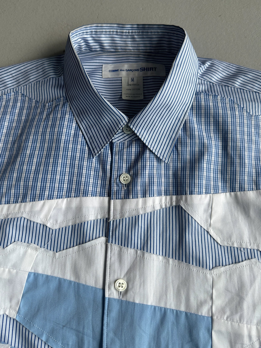 COMME DES GARÇONS SHIRT - S/S 2017 PATCHWORK LONG SLEEVE SHIRT