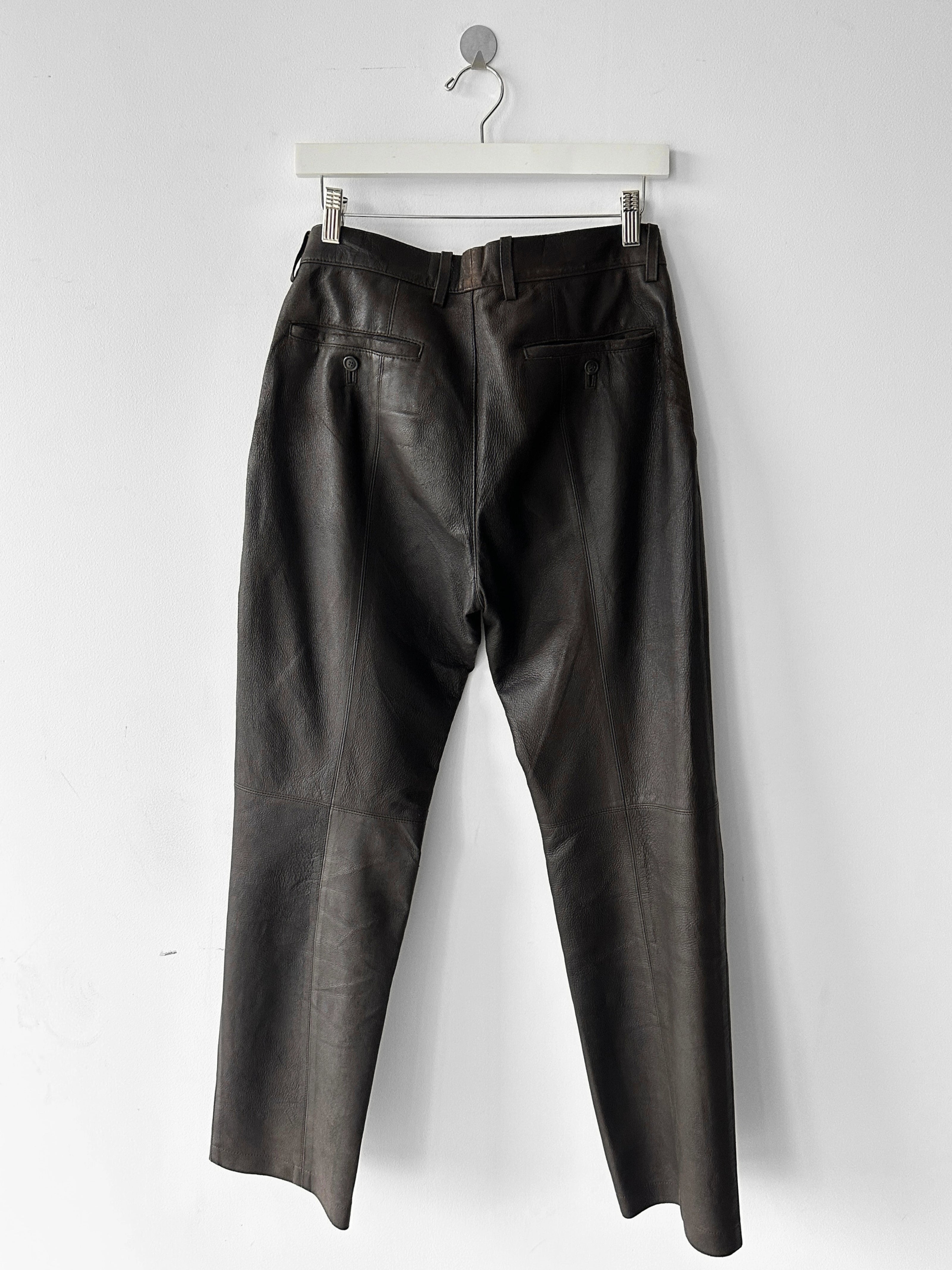 ISSEY MIYAKE MEN - F/W 2000 LEATHER TROUSERS