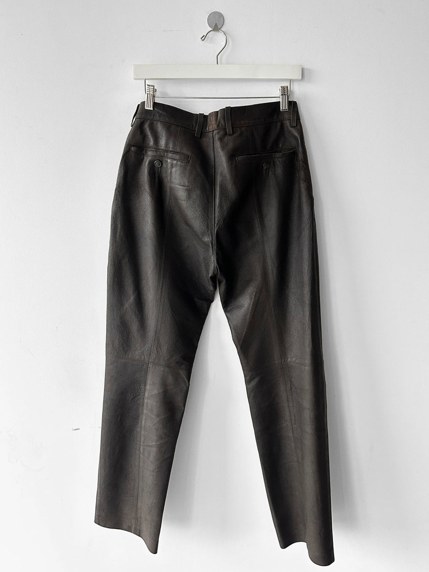ISSEY MIYAKE MEN - F/W 2000 LEATHER TROUSERS