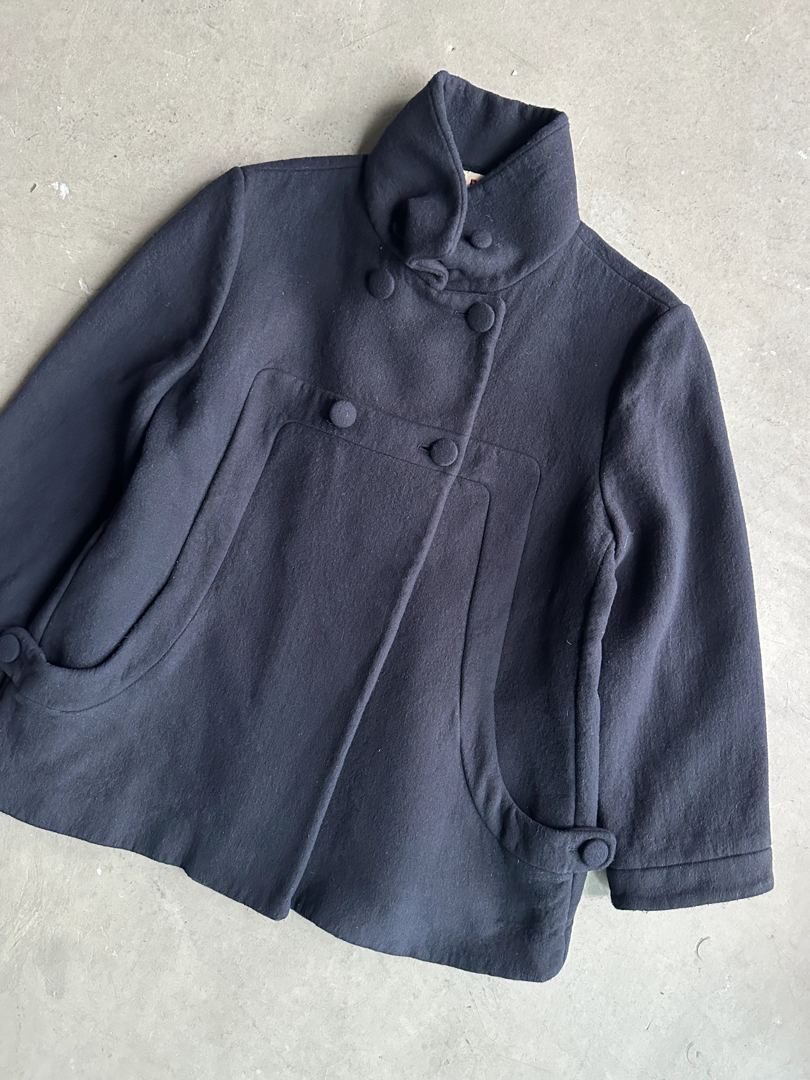 MARNI - 1990s OPEN FRONT WOOL JACKET