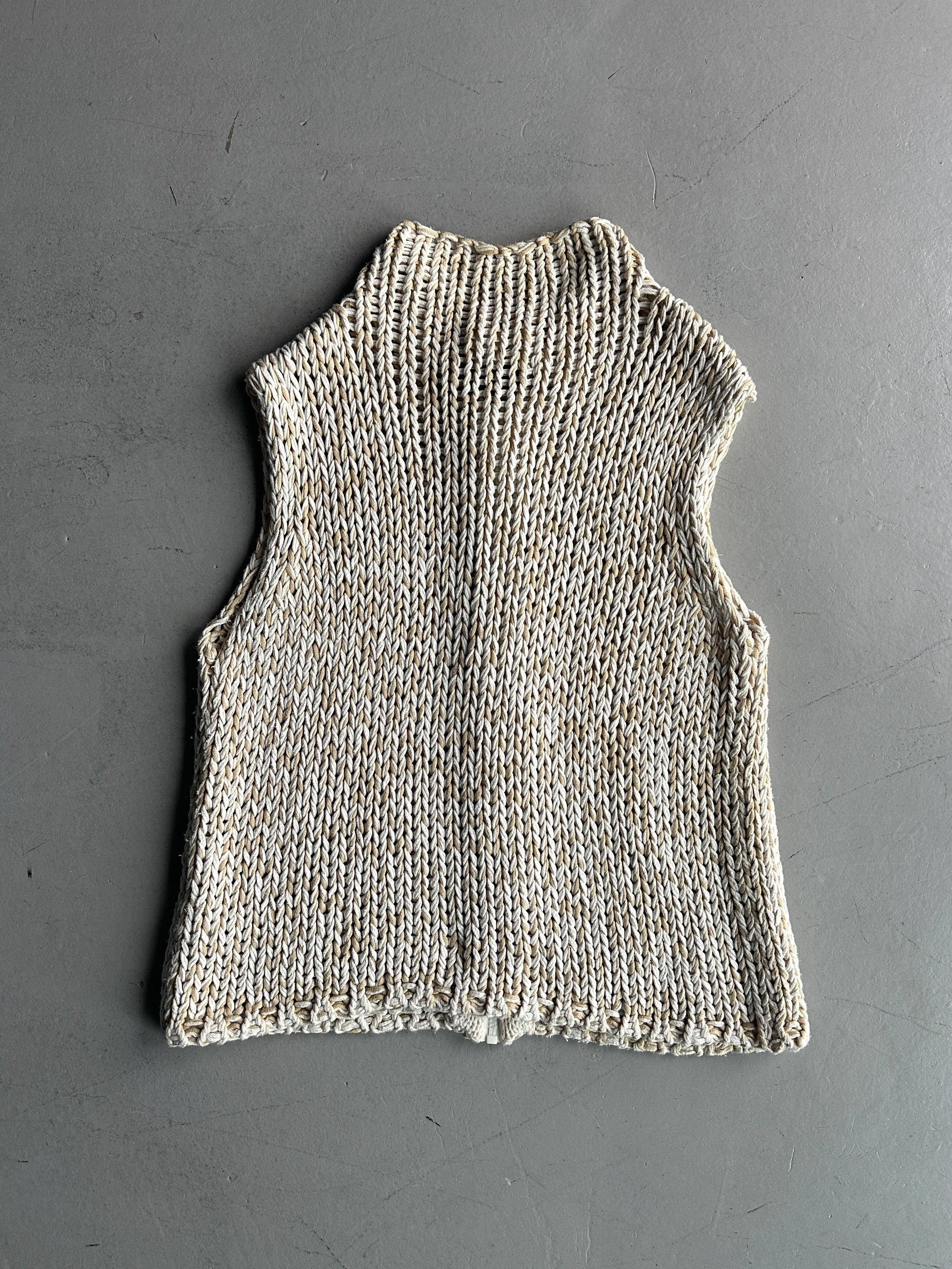 ITALIAN LABEL early 2000s KNITTED YARN ZIPPED VEST GILET