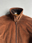 ITALIAN LABEL 1980s PANELED CORDUROY BOMBER JACKET WITH CONTRASTING SLEEVE