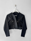 YOHJI YAMAMOTO - S/S 2014 CROPPED JACKET WITH SCULPTURAL LAPELS