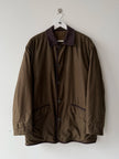 ITALIAN LABEL 1990s WATER REPELLENT JACKET WITH CONTRASTING PLUM TRIMS