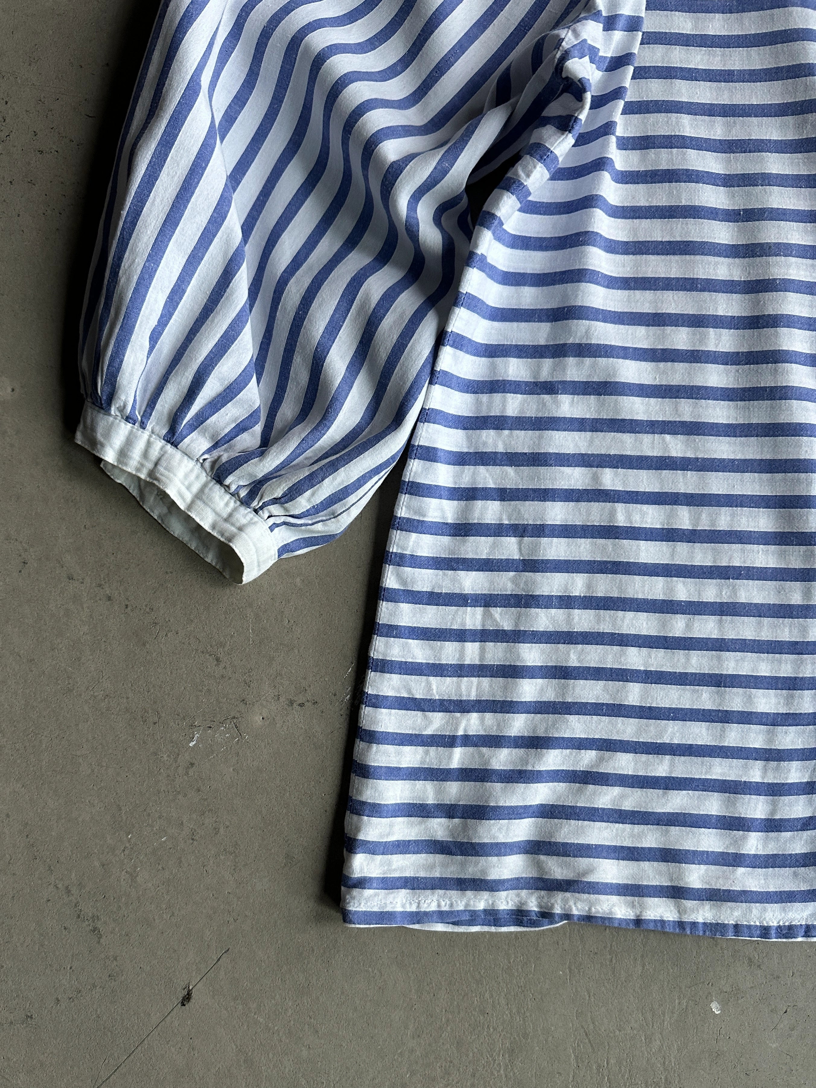 1970s PETER PAN COLLAR STRIPED BLOUSE