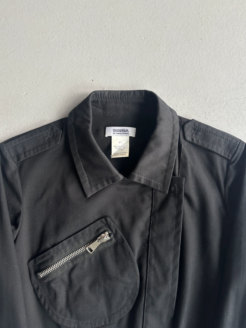 SONIA RYKIEL - 1990s CROPPED FIT ASYMMETRICAL JACKET