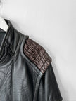 ITALIAN LABEL 1980s HEAVY LEATHER BOMBER JACKET