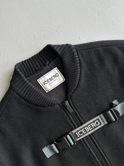 ICEBERG  - 2000s BOMBER JACKET WITH FRONT STRAP DETAIL