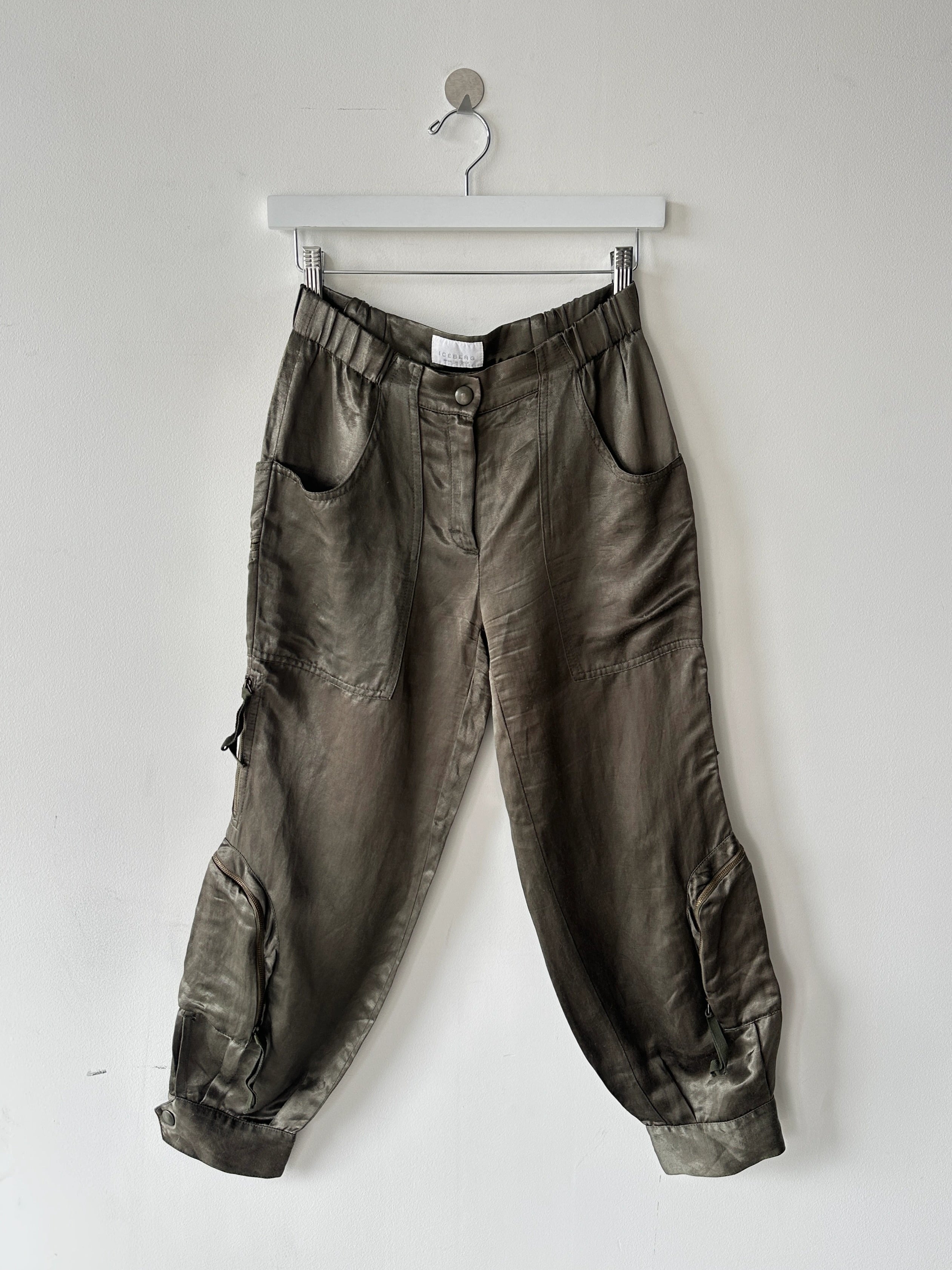 ICEBERG - early 2000s CROPPED CARGO TROUSERS