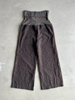 1990s WIDE LEG TROUSERS WITH RIBBED WAISTBAND