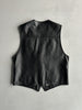 1990s BUTTONED LEATHER WAISTCOAT