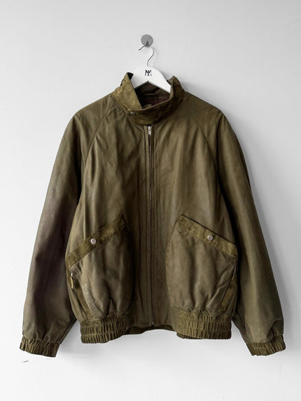 ITALIAN LABEL 1980s SUEDE BOMBER JACKET