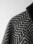 VERSUS VERSACE BY GIANNI VERSACE - early 1990s HERRINGBONE COAT WITH FUR COLLAR
