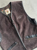 DIESEL - 1990s LEATHER ZIPPED VEST GILET JACKET