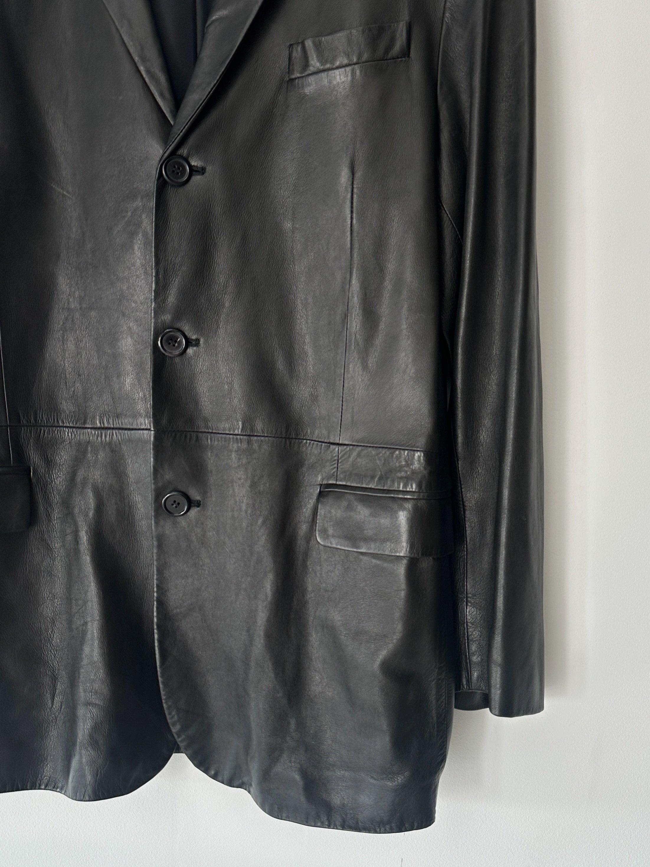 NICOLE FARHI - F/W 2005 SOFT LEATHER BLAZER