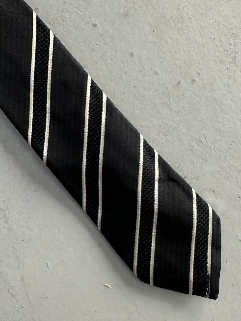 DOLCE & GABBANA  - 1990s SILK PATTERNED SKINNY TIE