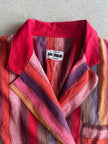 MICHIKO KOSHINO- 1980s STRIPED LINEN BLAZER