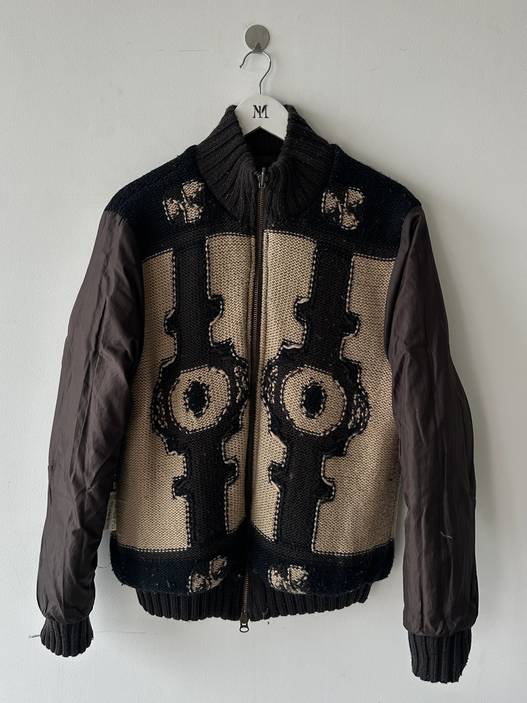ROBERTO CAVALLI - 1990s BOMBER JACKET WITH KNITTED COLLAR