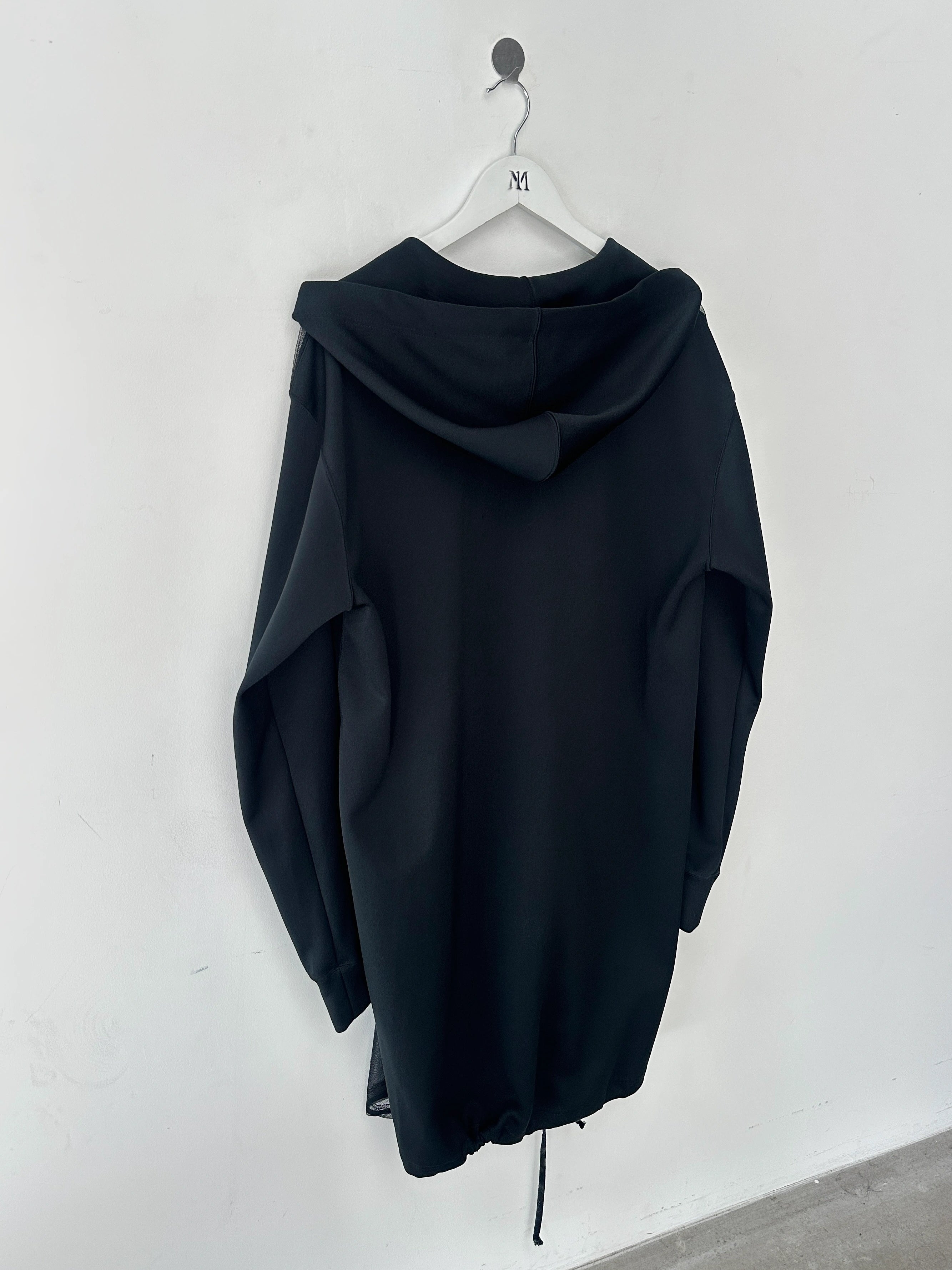 COMME DES GARÇONS - S/S 2025 MESH FRONT LONG ZIPPED HOODIE