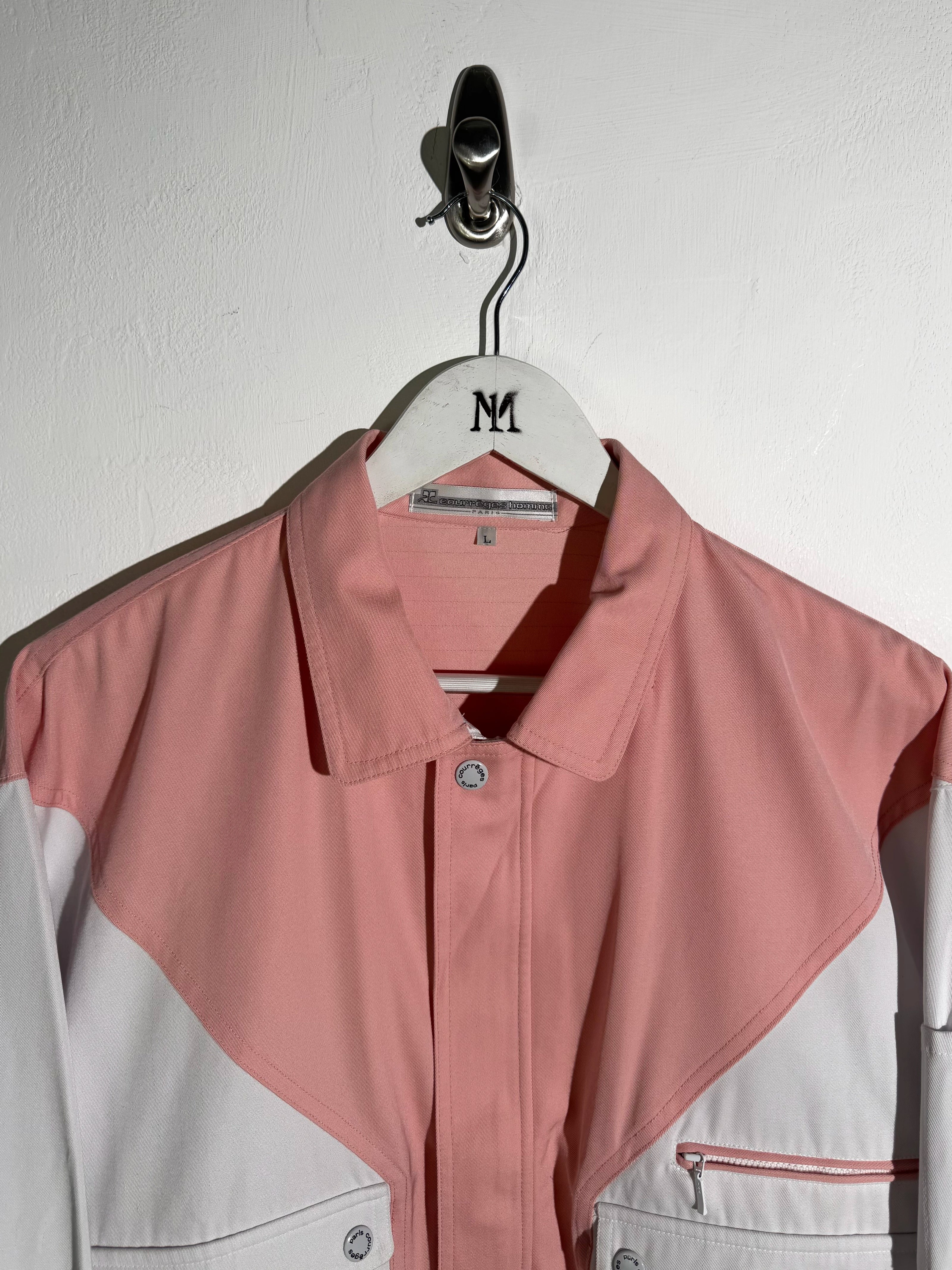 COURRÈGES - 1980s COLOUR BLOCK BOMBER JACKET