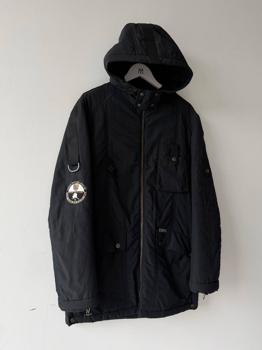 DOLCE & GABBANA - late 1990s HOODED BONDAGE PARKA JACKET
