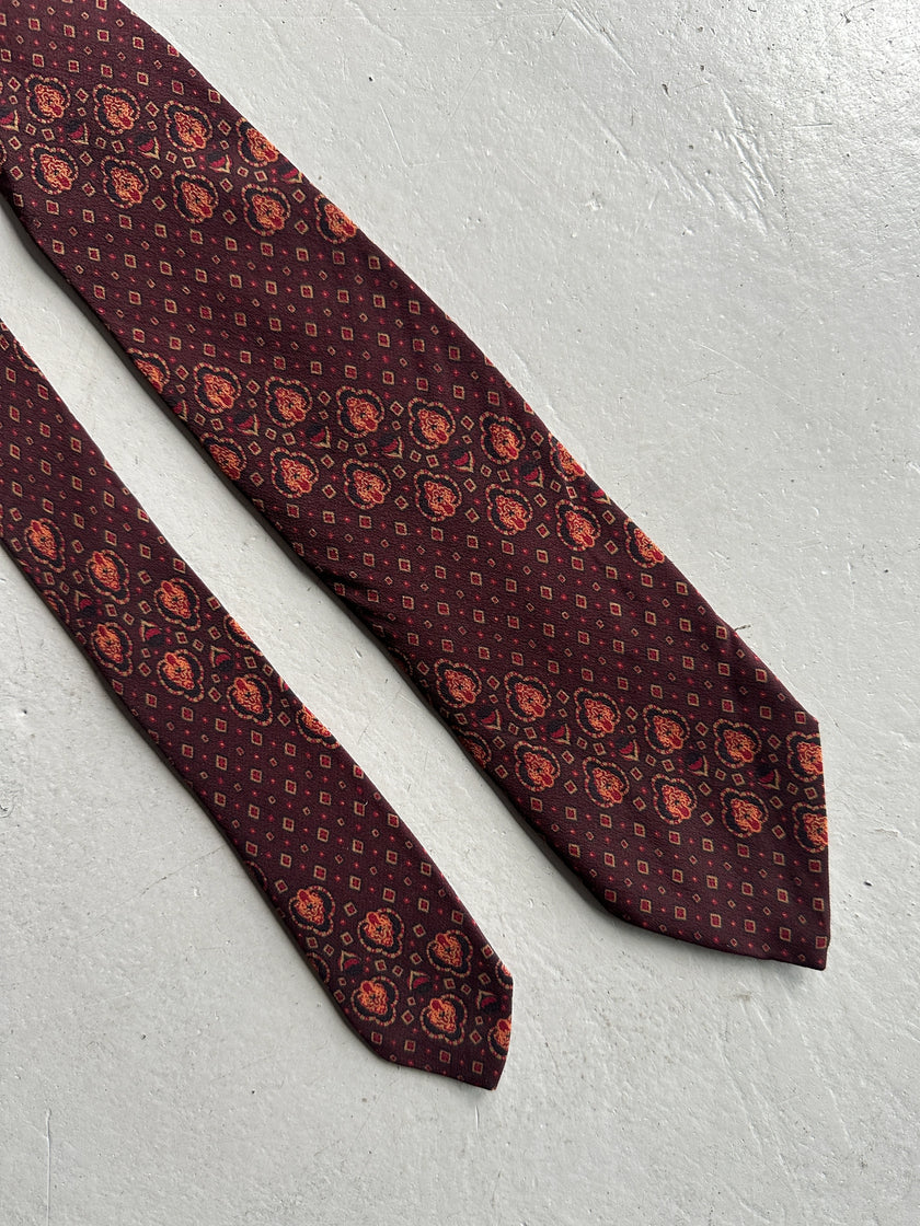 YVES SAINT LAURENT - 1990s SILK PATTERNED TIE