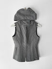 ITALIAN LABEL 2010s ZIPPED HOODED GILET JACKET