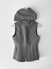 ITALIAN LABEL 2010s ZIPPED HOODED GILET JACKET
