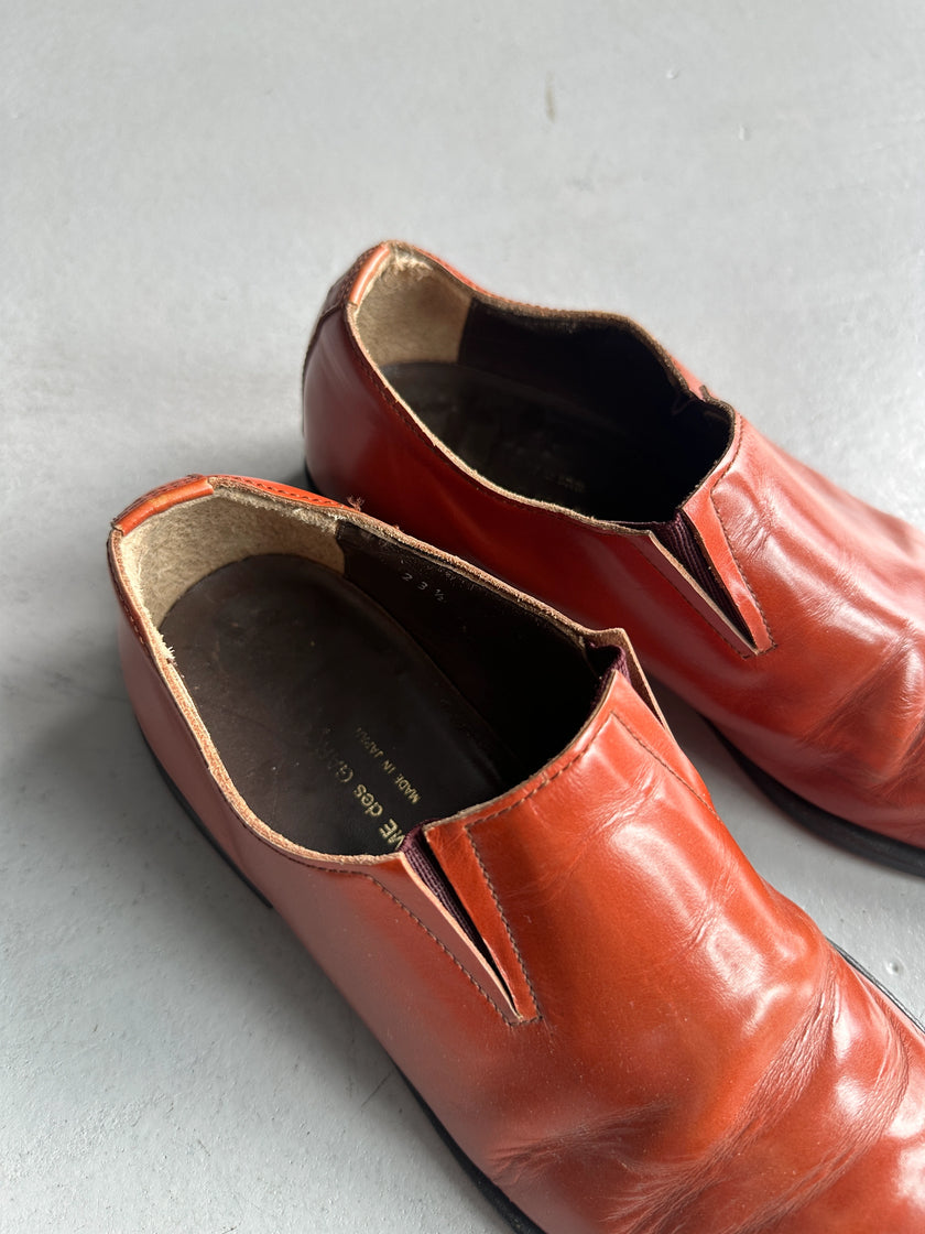COMME DES GARÇONS - 1990s LEATHER POINTED SLIP ON SHOES