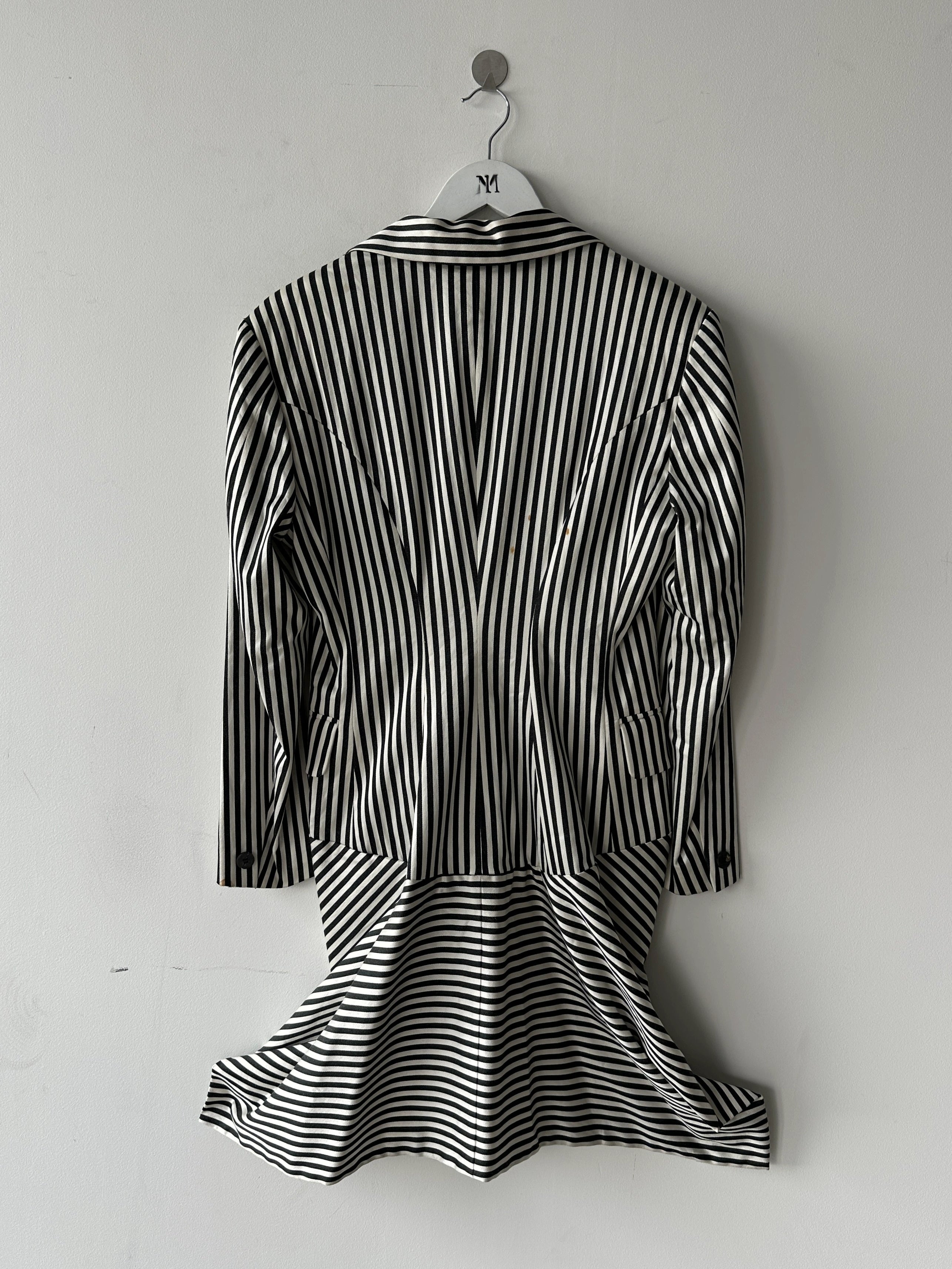 ISSEY MIYAKE - F/W 1995 TAILCOAT STRIPED BLAZER