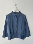 ITALIAN LABEL 1980s LINEN JACKET WITH PANELED WAISTABAND