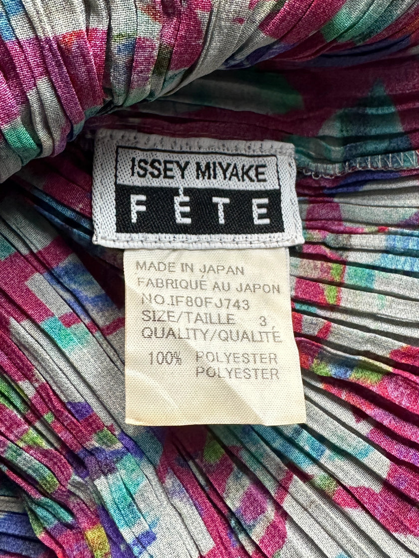 ISSEY MIYAKE FÈTE - S/S 2008 ABSTRACT PRINT BUTTONED BLOUSE