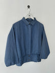 ITALIAN LABEL 1980s LINEN JACKET WITH PANELED WAISTABAND