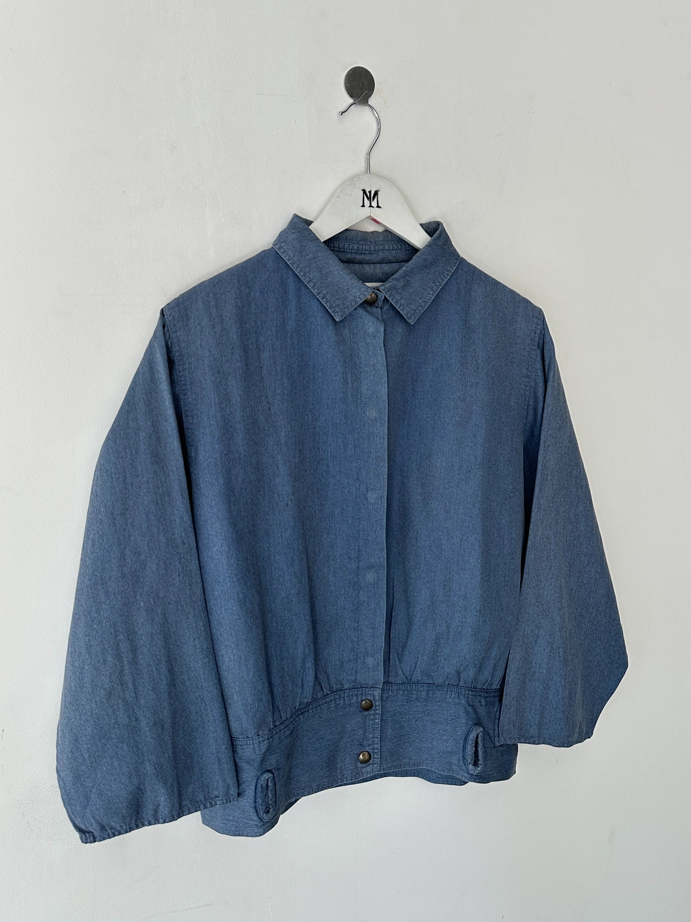 ITALIAN LABEL 1980s LINEN JACKET WITH PANELED WAISTABAND