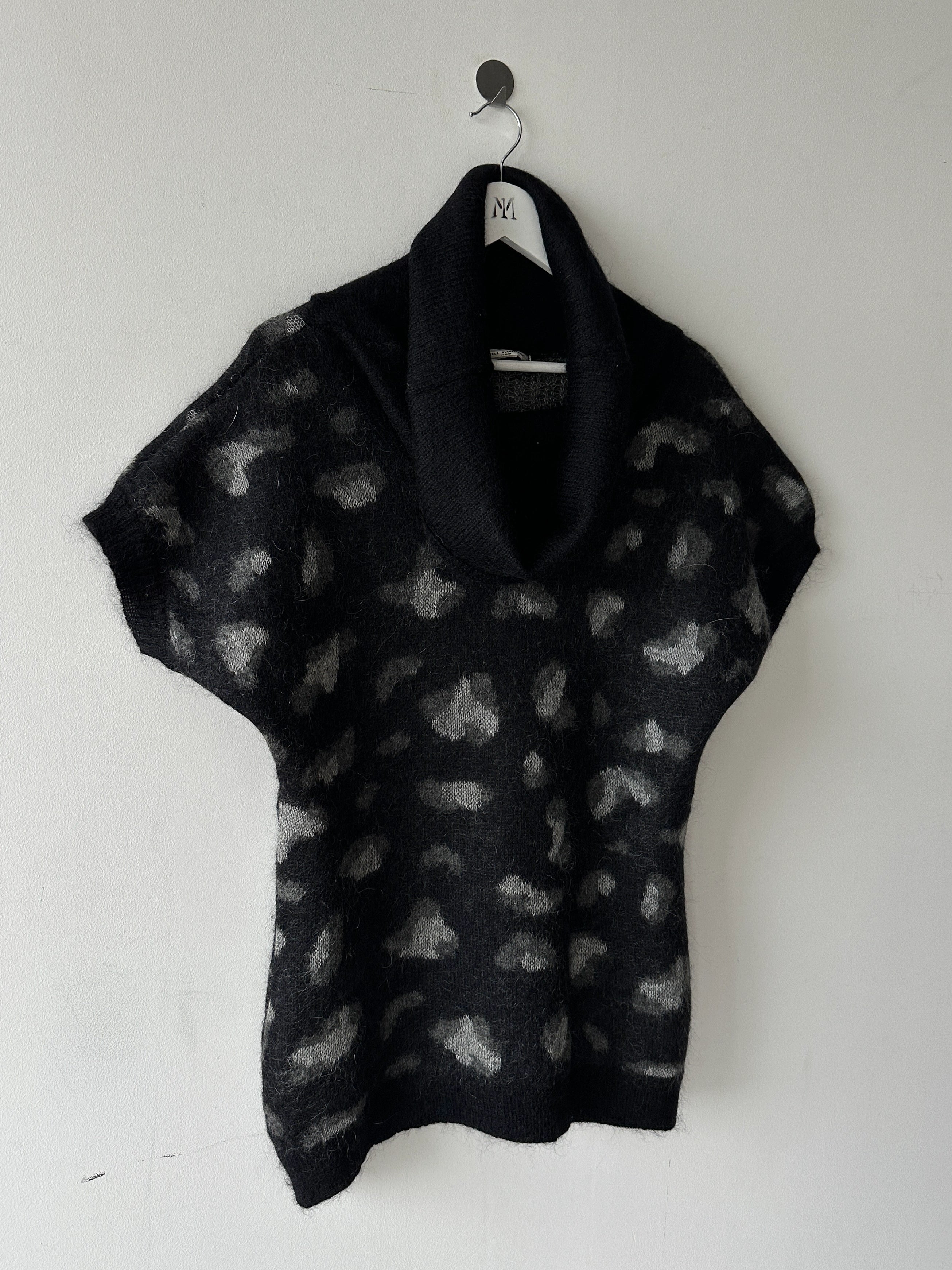DANIELE ALESSANDRINI - 2000s FUZZY KNIT LONG VEST TOP