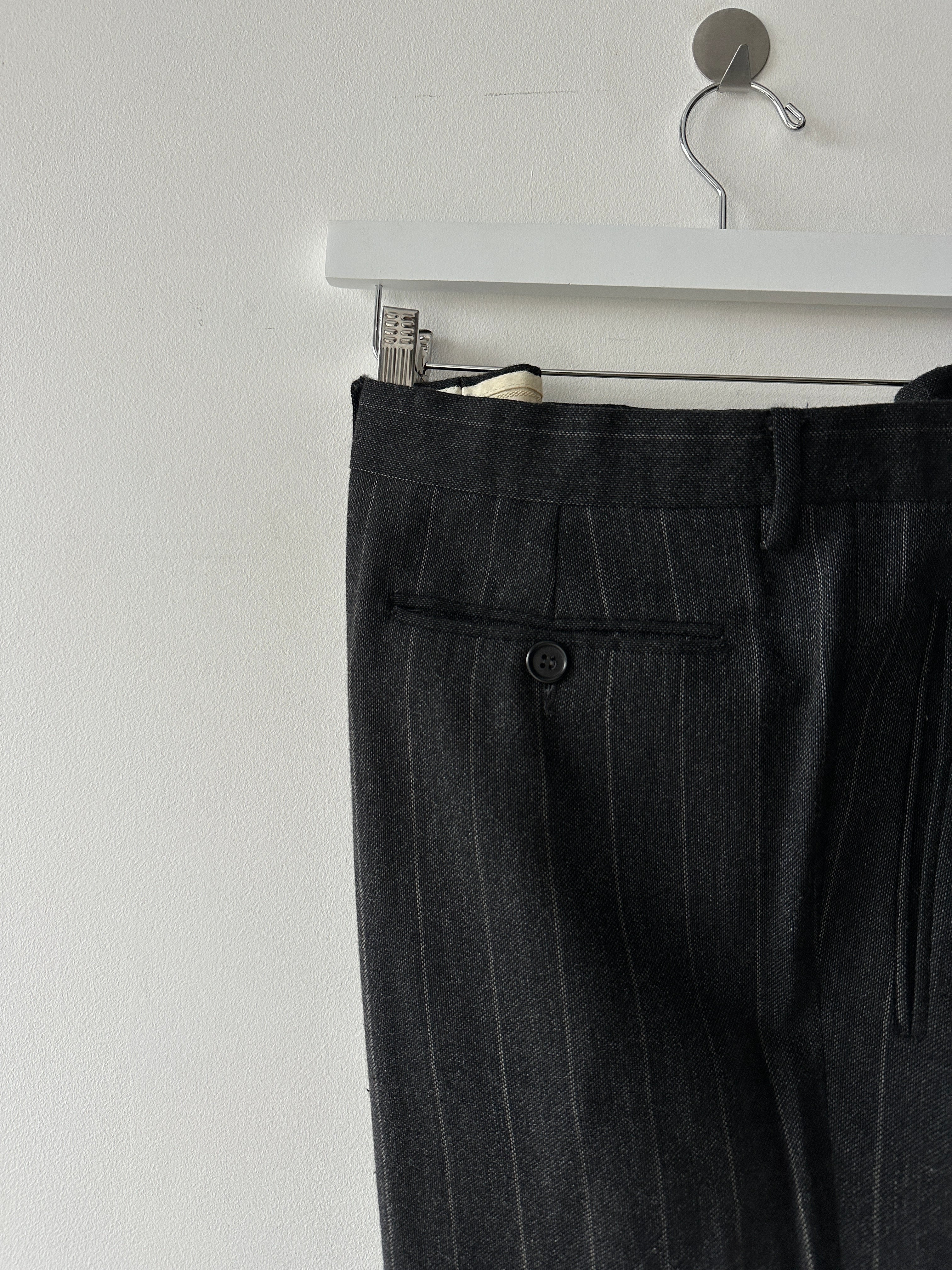 GIORGIO ARMANI - 1990s PINSTRIPED SUIT WITH FRONT PLEATS TROUSERS