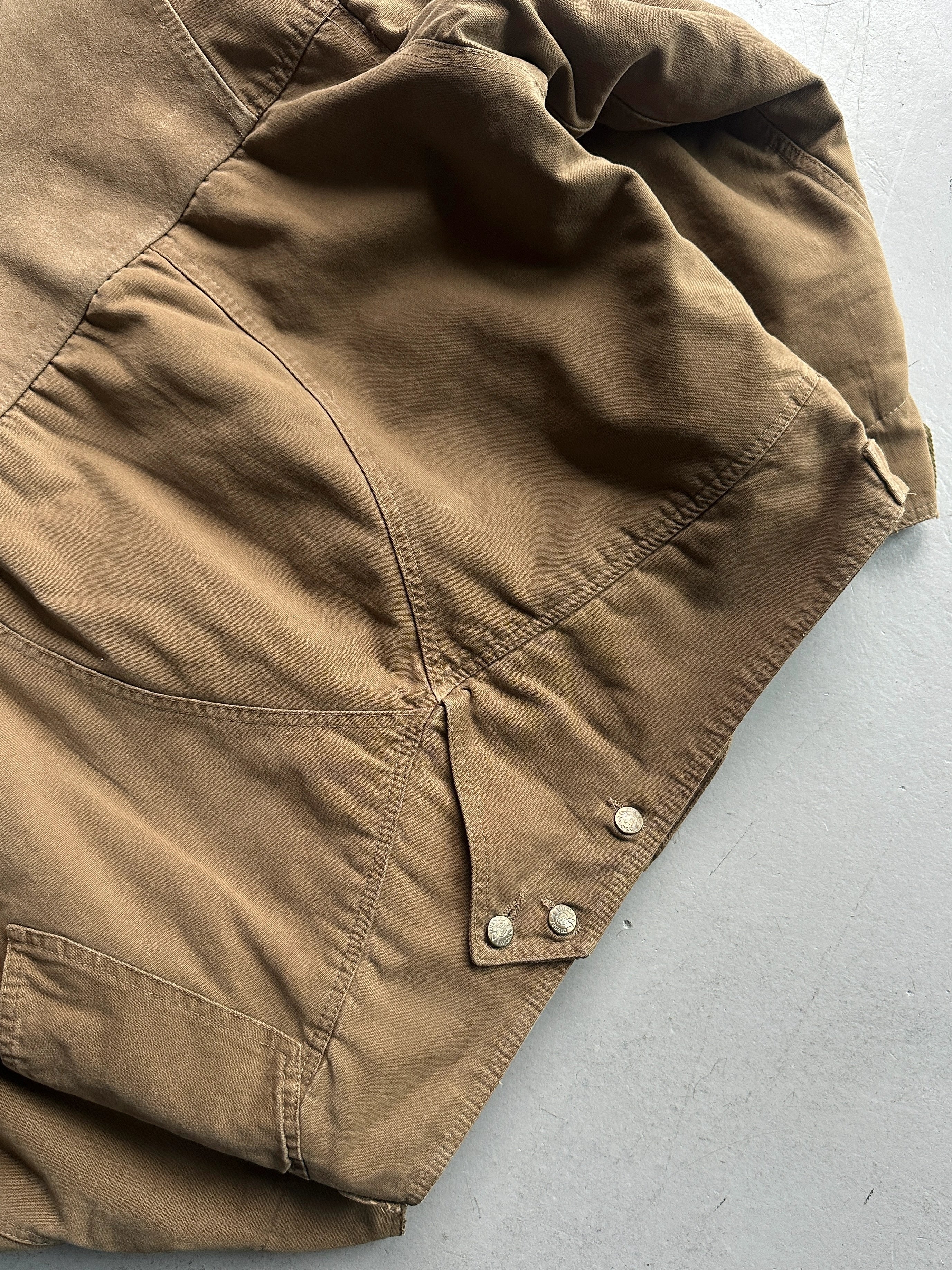 DIESEL - 1980s BOMBER JACKET WITH LAYERED SUEDE PANEL FRONT