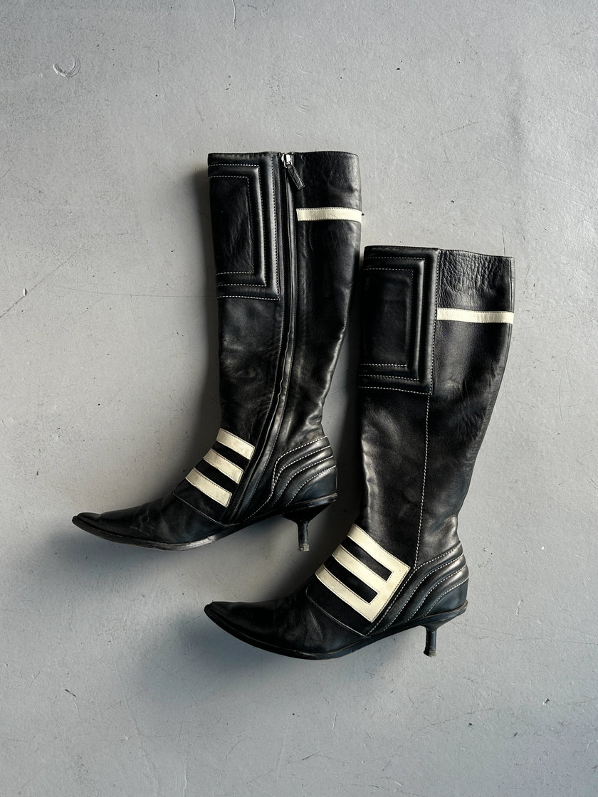 ETRO - F/W 2001 POINTED TOE KITTEN HEELS BOOTS