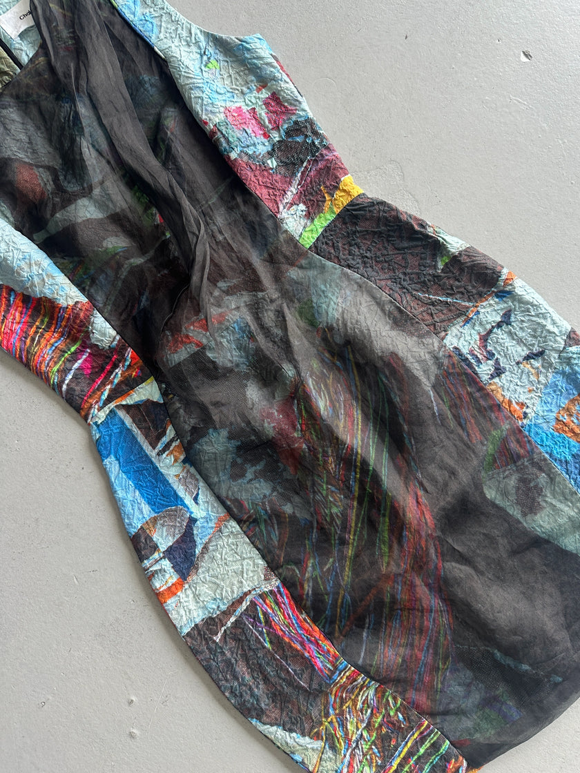 HUSSEIN CHALAYAN - F/W 2013 ABSTRACT PRINT SHEAT DRESS