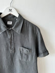 C.P. COMPANY - 1990s LINEN POLO T-SHIRT