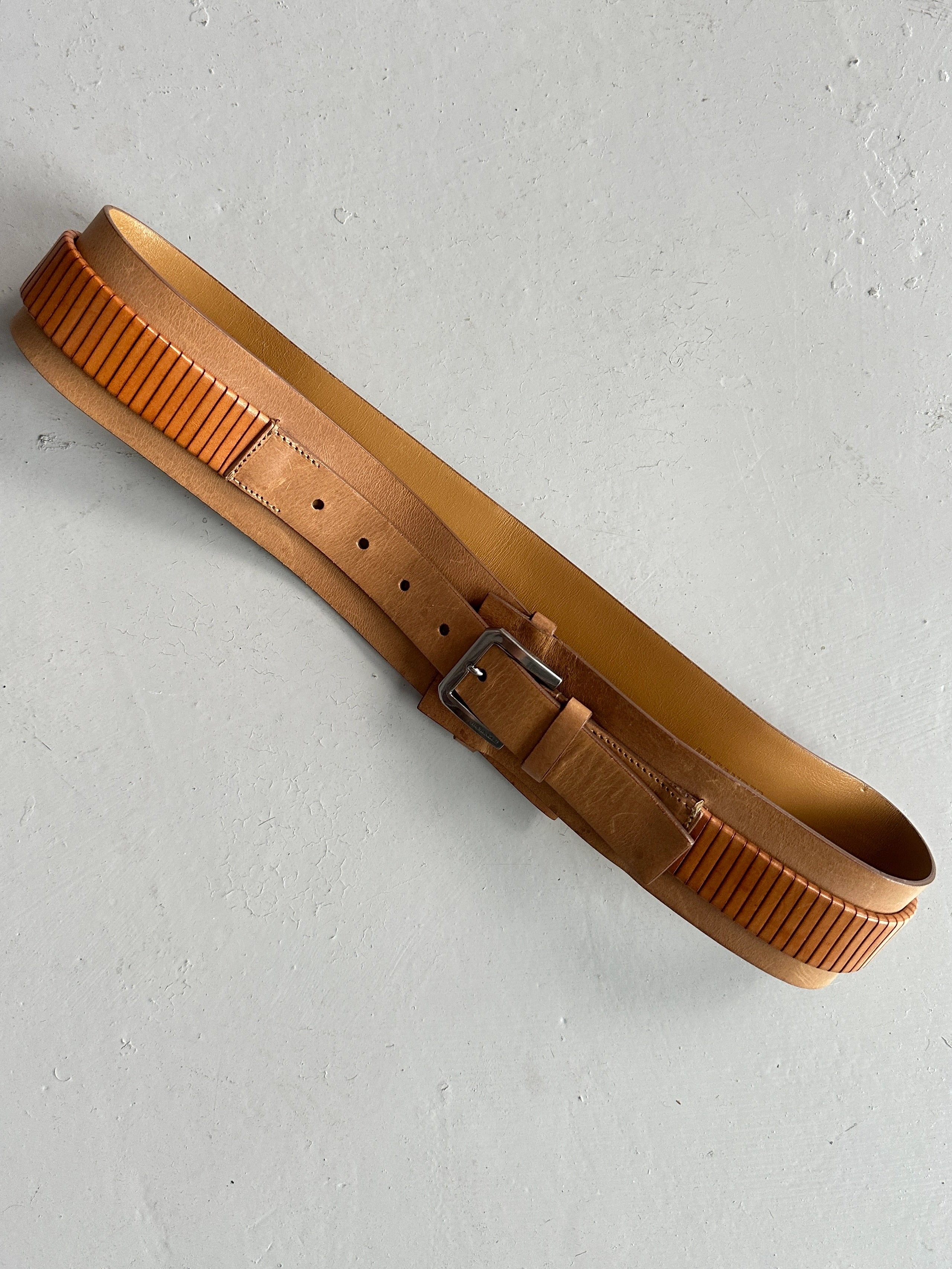JIL SANDER - early 2000s LEATHER BELT