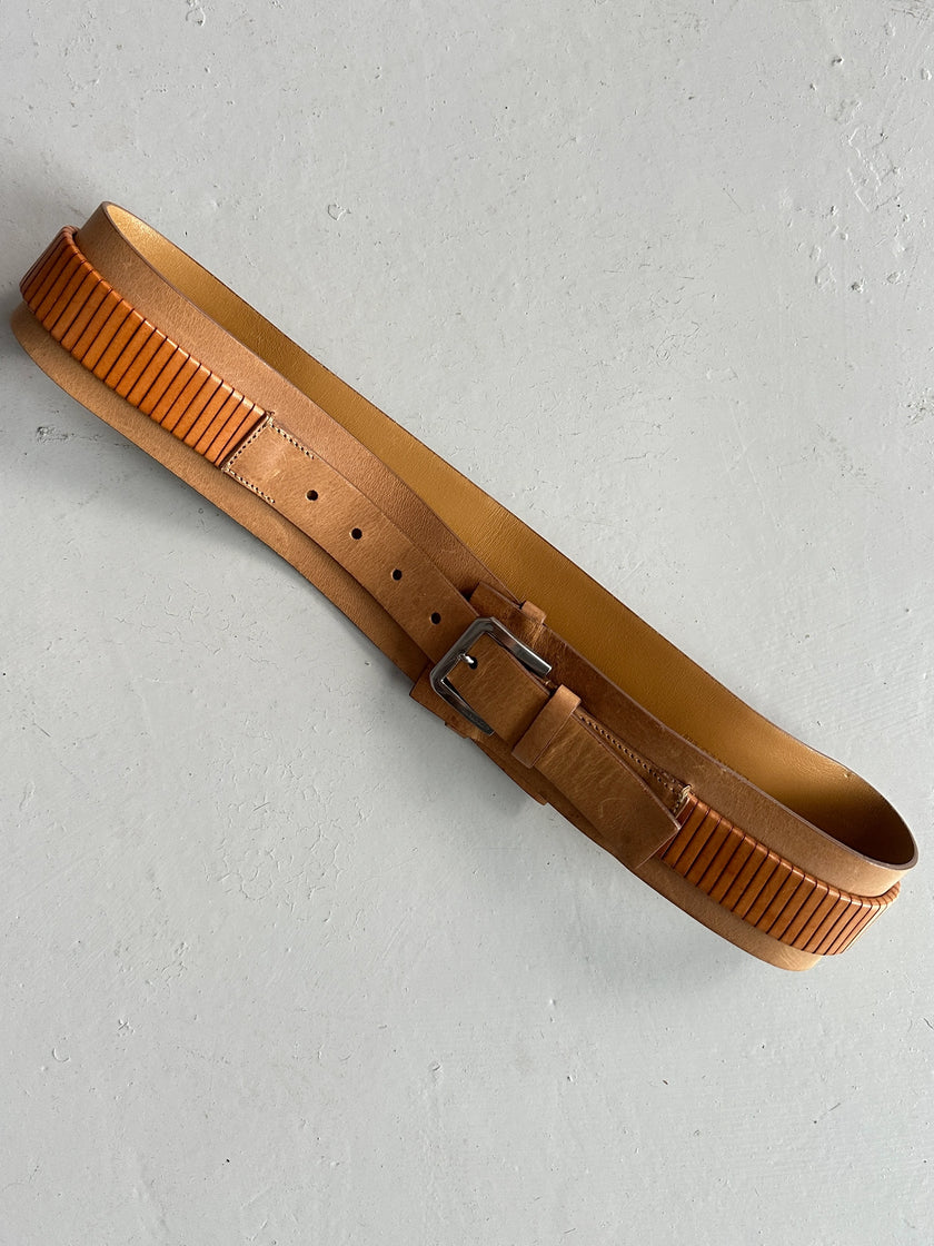 JIL SANDER - early 2000s LEATHER BELT