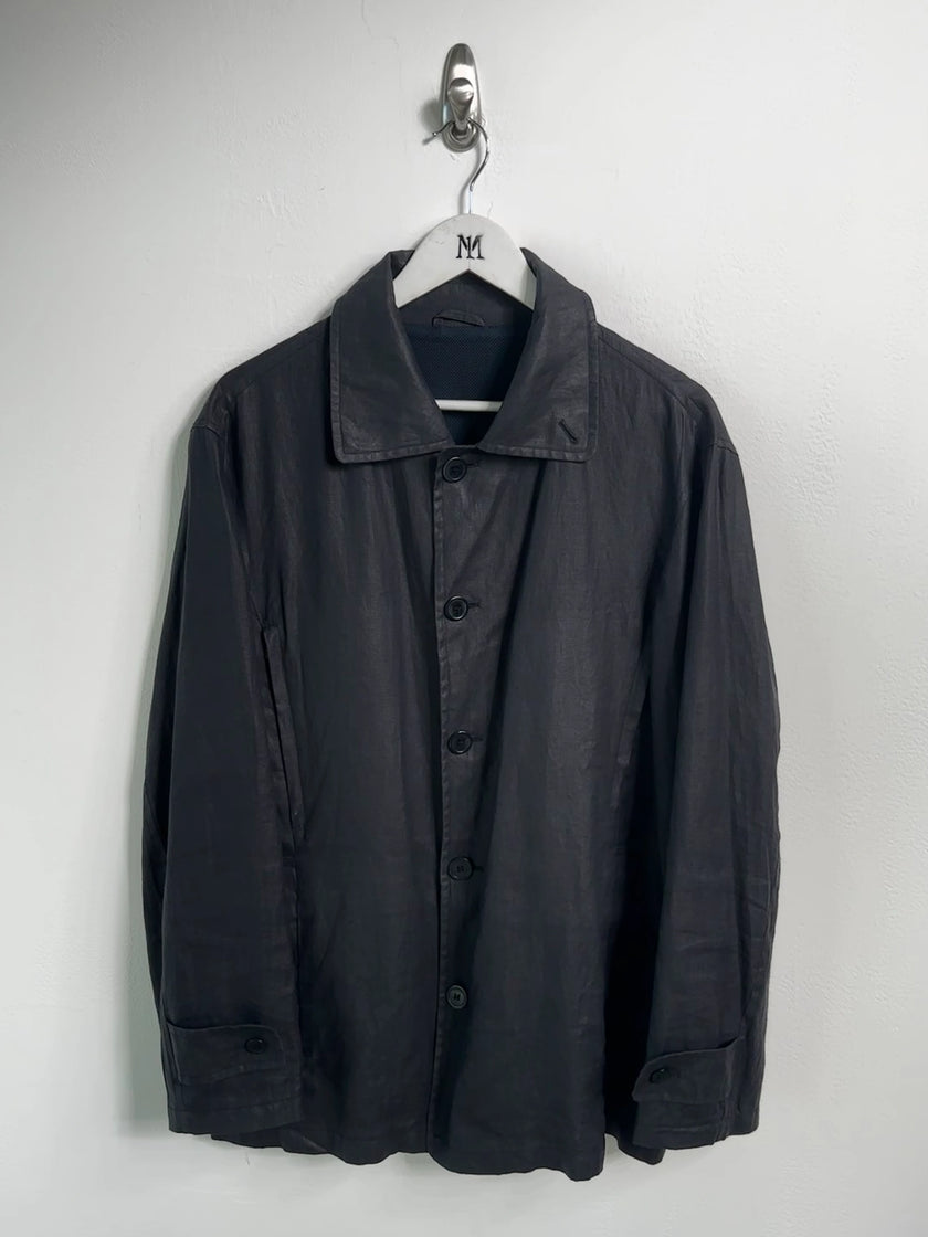 ITALIAN LABEL - 1990s COATED LINEN JACKET
