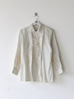 ESCADA - 1980s EMBROIDERED PLEATED BLOUSE