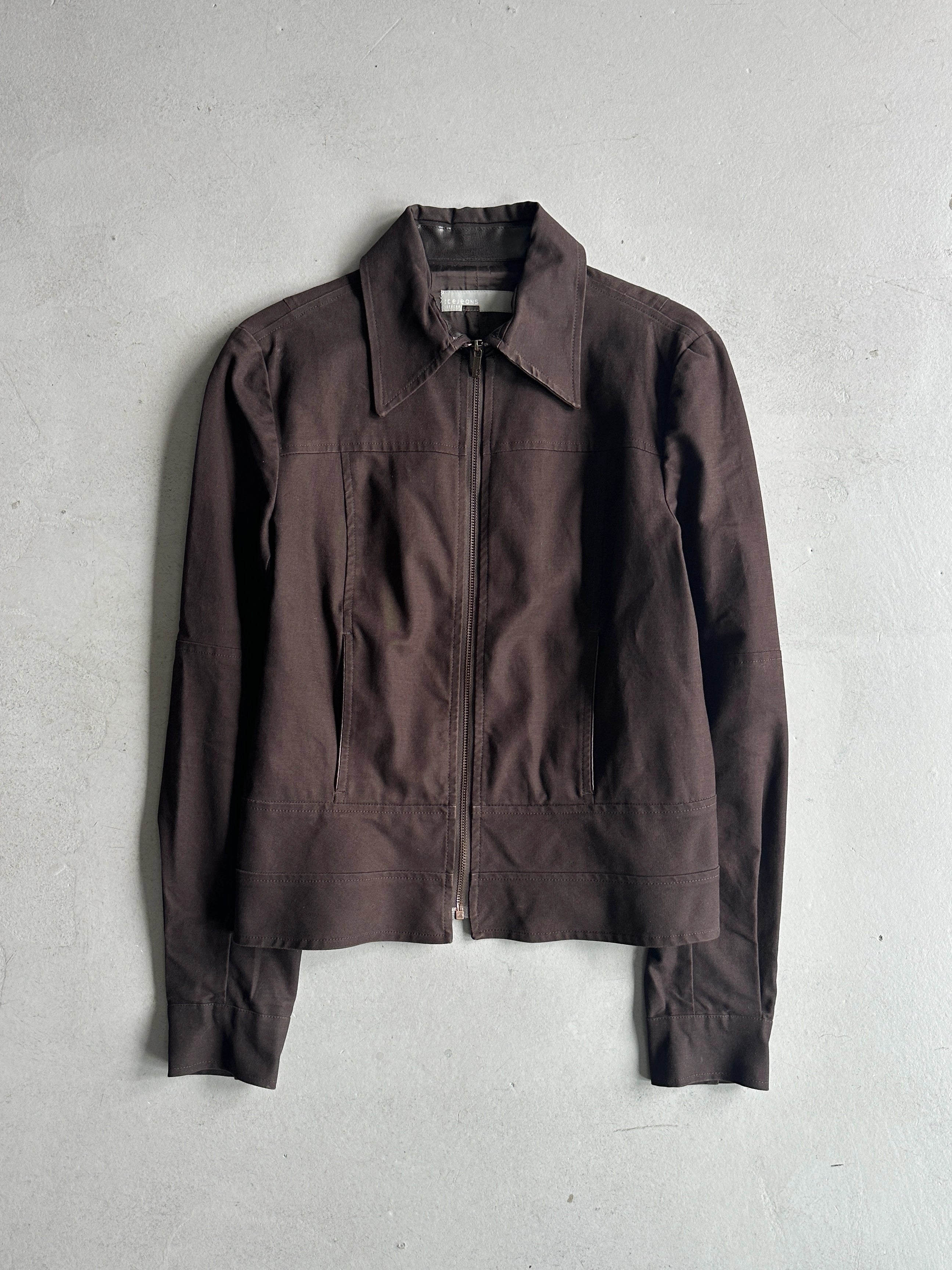 ICEBERG - 1990s STRAIGHT FIT JACKET WITH LEATHER TRIMS