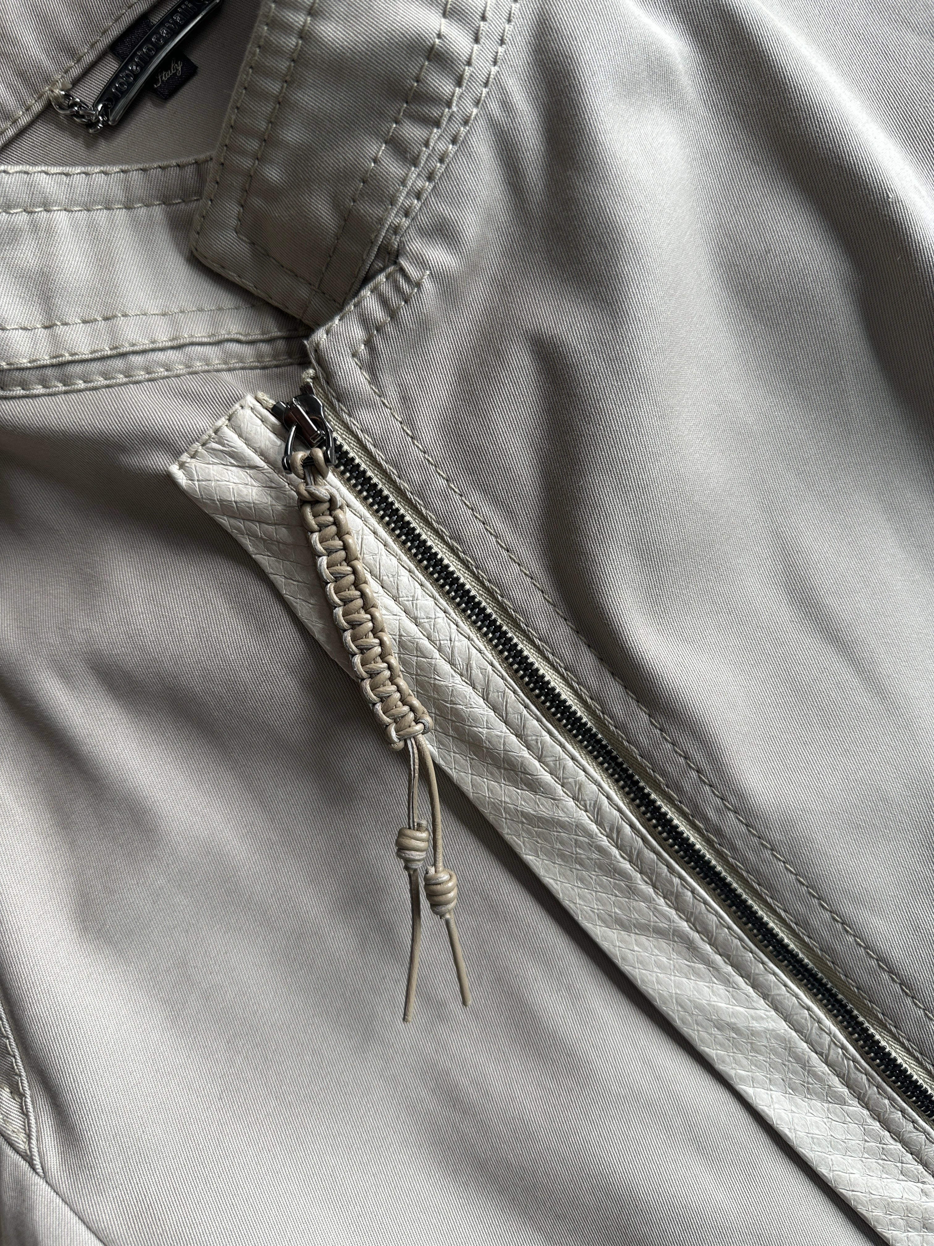 ROBERTO CAVALLI - 2000s BIKER JACKET WITH LACE UP DETAIL AT CUFF